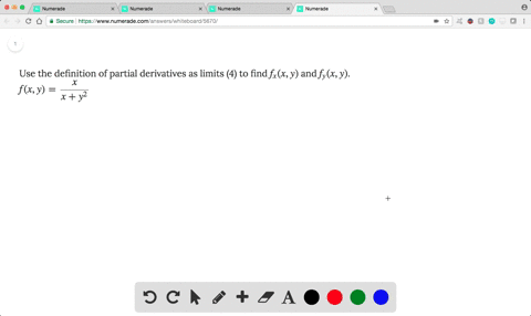 use-the-definition-of-partial-derivatives-as-limits-4-to-find-f_xx-y-and-f_yx-y-fx-y-dfracxx-y2