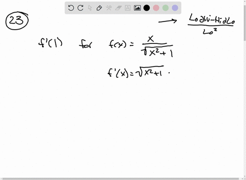 numerically-estimate-the-derivative-fprime1-text-for-fxfracxsqrtx21