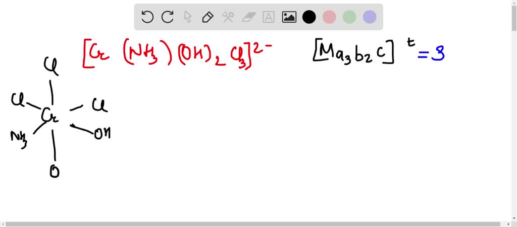 SOLVED:How many isomers are possible for the complex ion [CrCl3(NH3)(OH ...