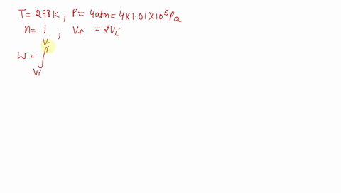 a-mole-of-an-ideal-gas-at-pressure-400-atm-and-temperature-298-mathrmk-expands-isothermally-to-doubl
