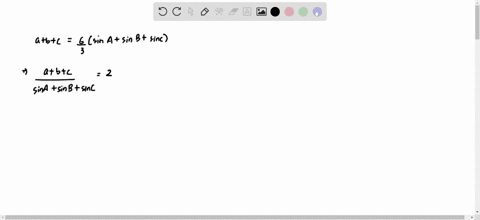 the-perimeter-of-triangle-mathrmabc-is-6-times-the-arithmetic-mean-of-the-sines-of-its-angles-if-the