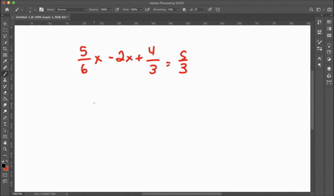 solve-each-equation-frac56-x-2-xfrac43frac53-2