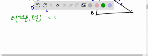 the-vertices-of-triangle-a-b-c-are-a-611-b6-3-and-c-2-5-d-is-the-midpoint-of-overlinea-c-and-e-is-th