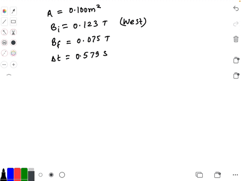 a-metal-loop-has-an-area-of-0100-mathrmm2-and-is-placed-flat-on-the-ground-there-is-a-uniform-magnet