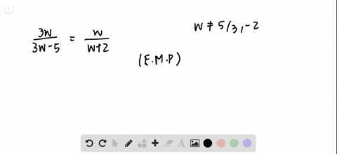 find-the-solution-set-to-each-equation-frac3-w3-w-5fracww2