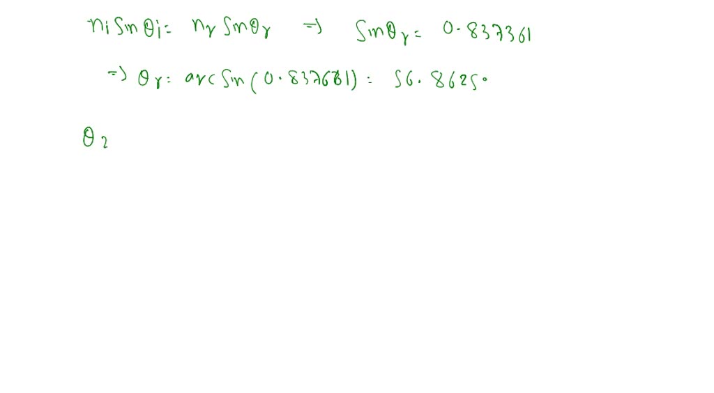 In Fig. 33-39, light is incident at angle θ1=40.1^∘ on a boundary ...