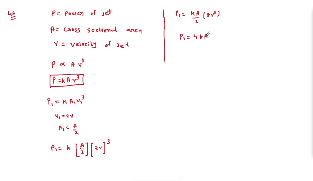 SOLVED The power P of a jet of water is jointly proportional to the