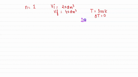 calculate-the-work-involved-when-one-mole-of-an-ideal-gas-is-expanded-reversibly-from-200-mathrmdm-2