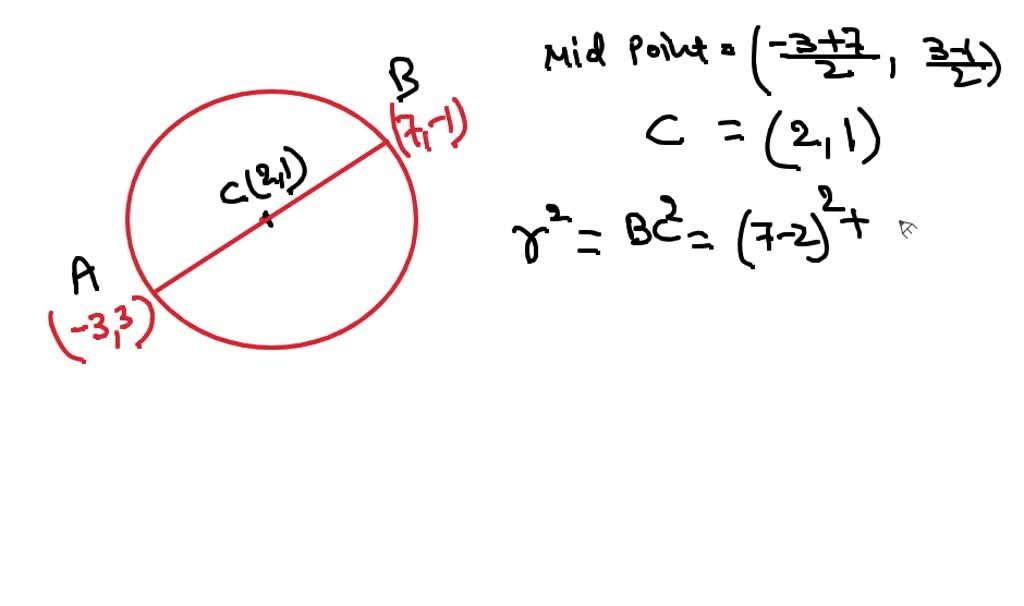 SOLVED:The two given points are endpoints of a diameter of a circle. a ...