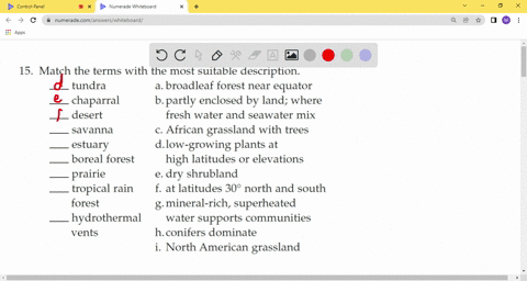 match-the-terms-with-the-most-suitable-description-________-tundra-________-chaparral-________-deser
