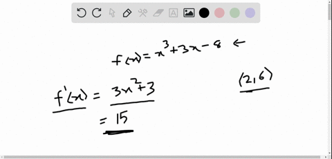 write-the-equation-of-the-tangent-line-to-the-curve-yx33-x-8-at-26