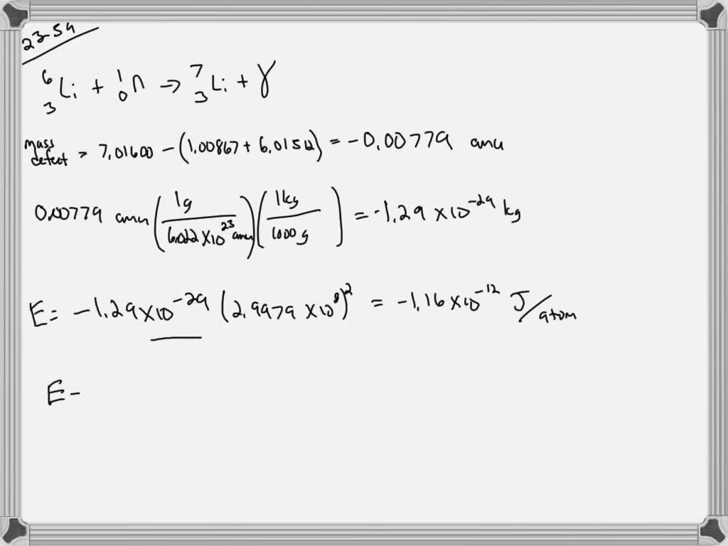 SOLVED:When a neutron is captured by an atomic nucleus, energy is ...