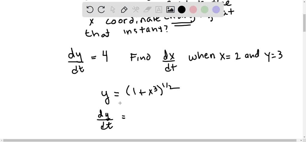 SOLVED: A particle moves along the curve below. y = sqrt(3+x^3) As it ...