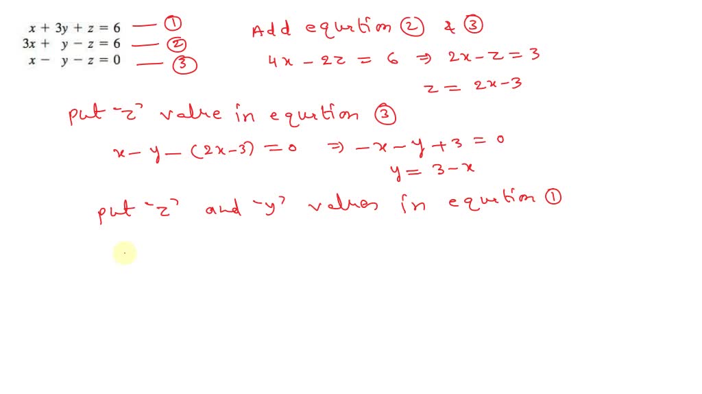 Solved Solve The Following X 2 Y 2 Z 2 Xy Xz Yz 6 0 Given That X Y And Z Do Not Equal 0