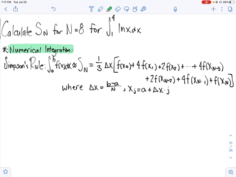 calculate-s_n-given-by-simpsons-rule-for-the-value-of-n-indicated-int_14-ln-x-d-x-quad-n8