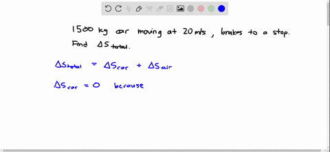 a-1-500-kg-car-is-moving-at-200-ms-the-driver-brakes-to-a-stop-the-brakes-cool-off-to-the-temperatur