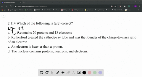 which-of-the-following-isare-correct-a-40-mathrmca2-contains-20-protons-and-18-electrons-b-rutherfor