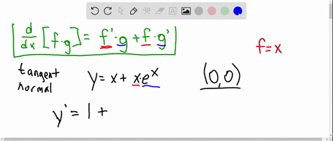 find-equations-of-the-tangent-line-and-normal-line-to-the-given-curve-at-the-specified-point-yxx-ex-