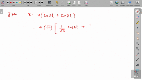 the-displacement-of-a-particle-varies-according-to-the-relation-x4cos-pi-tsin-pi-t-the-amplitude-o-2
