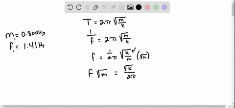 when-a-0800-mathrmkg-mass-oscillates-on-an-ideal-spring-the-frequency-is-141-mathrmhz-what-will-the-