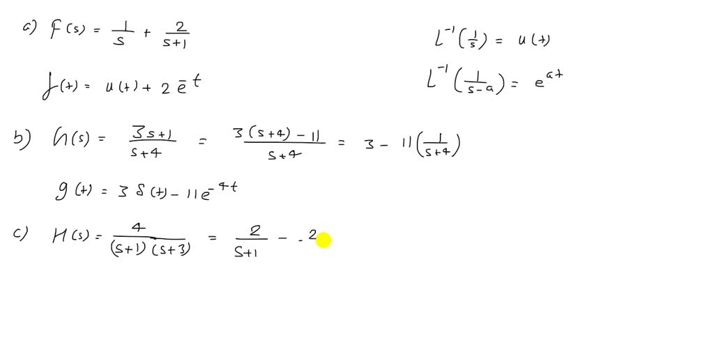 SOLVED:Determine the inverse Laplace transform of each of the following ...