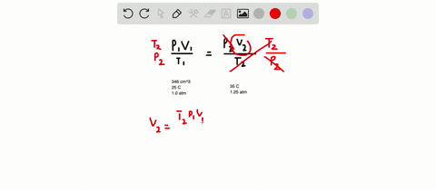 a-sample-of-gas-has-a-volume-of-346-mathrmcm3-at-25circ-mathrmc-when-the-pressure-is-100-atm-what-vo