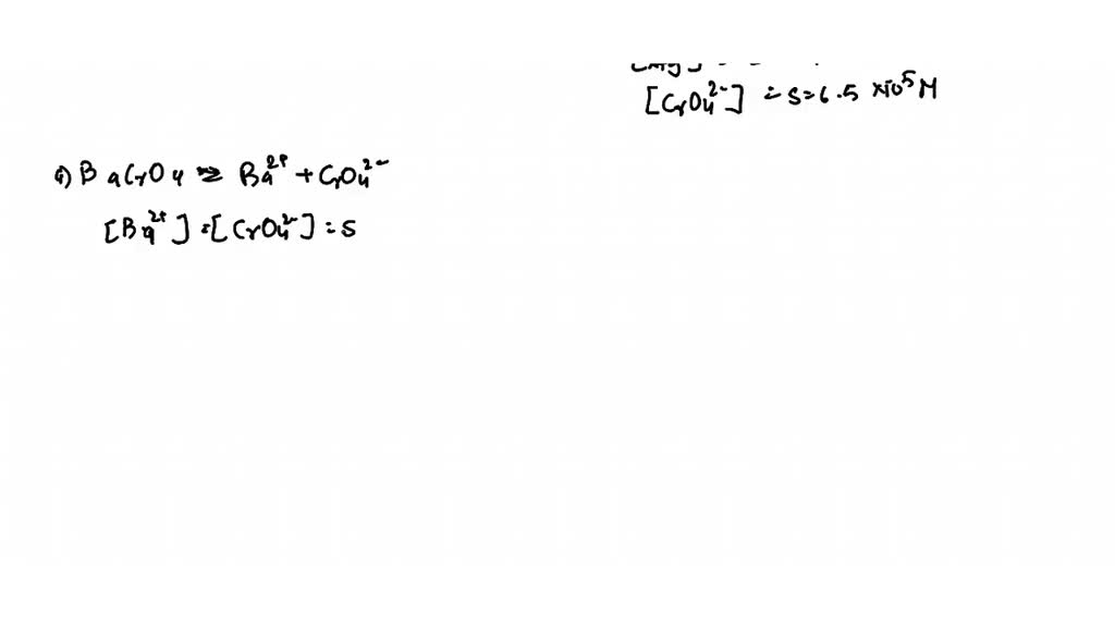 SOLVEDDetermine the solubilities of silver chromate, barium chromate, ferric hydroxide, lead