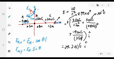 three-charged-particles-are-aligned-along-the-x-axis-as-shown-in-figure-mathrmp-2344-find-the-electr
