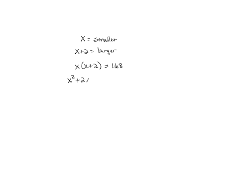 solve-the-product-of-two-consecutive-even-integers-is-168-find-the-integers