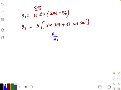 if-two-shms-are-represented-by-equations-y_110-sin-left3-pi-tfracpi4right-and-y_25sin-3-pi-tsqrt3-co
