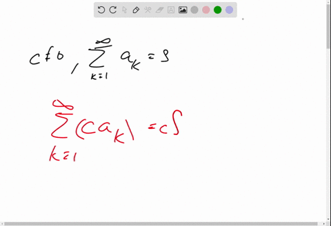 show-that-for-a-nonzero-real-number-c-if-sum_k1infty-a_ks-is-a-convergent-series-then-the-series-sum