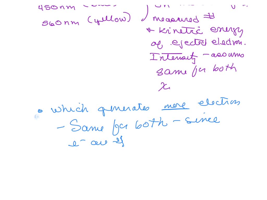 a photoelectric experiment was performed by separately