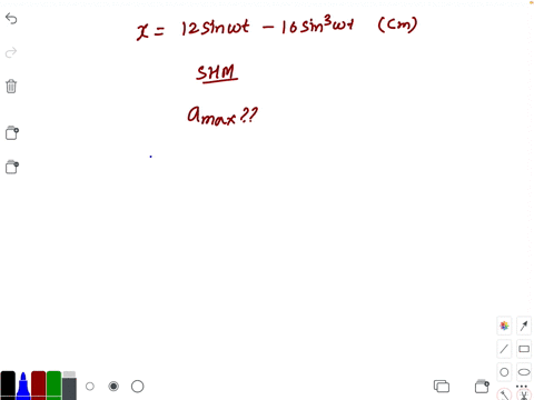 the-displacement-of-a-particle-varies-with-time-as-x12-sin-omega-t-16-sin-3-omega-t-in-leftmathrmcmr