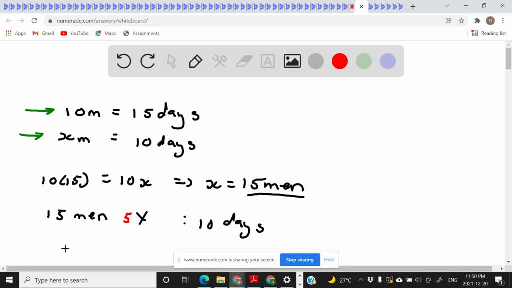 Ten men can do a piece of work in 15 days. How many men are needed to
