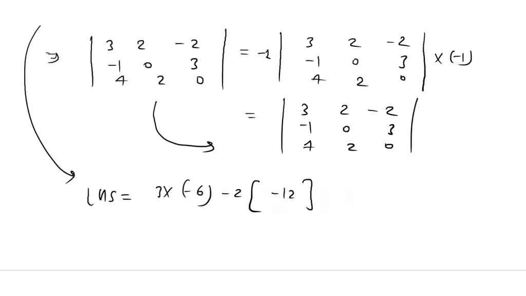 SOLVED:Determine which property of determinants the equation ...