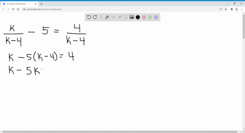 solve-each-equation-and-check-your-solutions-frackk-4-5frac4k-4