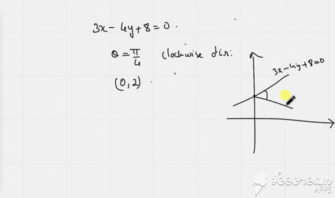 the-line-3-x-4-y80-is-rotated-through-an-angle-fracpi4-in-the-clockwise-sense-about-the-point-02-the