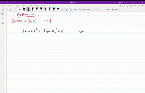 SOLVED:Write the standard form of the equation of the circle with the ...