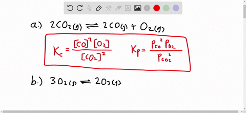 SOLVED:Write the expressions for the equilibrium constants KP of the ...