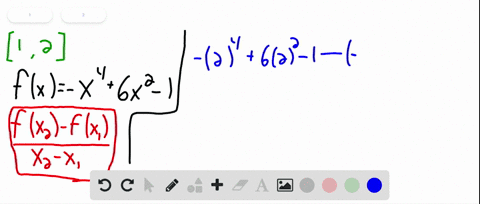find-the-average-rate-of-change-of-each-ficnetion-on-the-given-interval-fx-x46-x2-1-text-interval-12