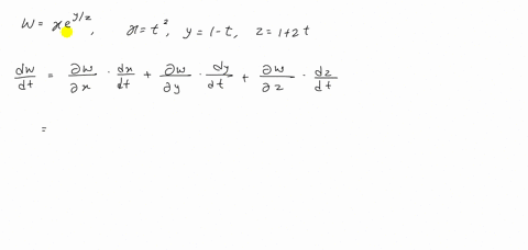 use-the-chain-rule-to-find-d-z-d-t-or-d-w-d-t-wx-ey-z