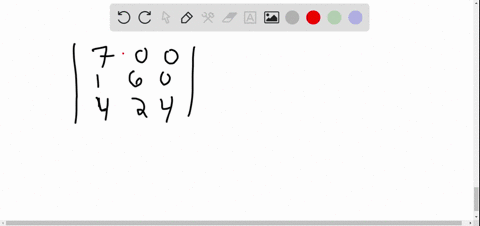 use-the-determinant-theorems-to-evaluate-each-determinant-see-example-4-leftbeginarraylll-7-0-0-1-6-
