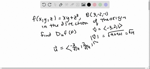 find-the-directional-derivative-of-fx-y-zx-yz3-at-the-point-p3-2-1-in-the-direction-pointing-to-the-