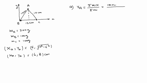SOLVED: The L-shaped object shown in the figure consists of three small ...