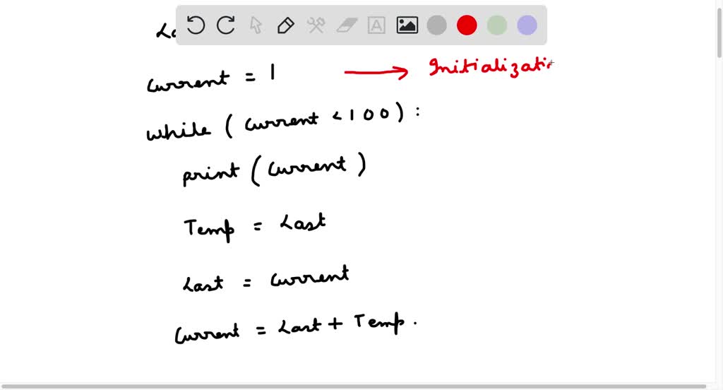 SOLVED: The following algorithm is designed to print the beginning of ...