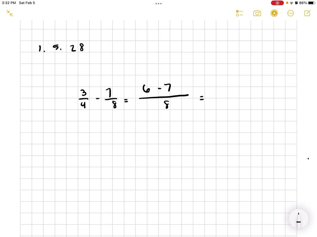 SOLVED Subtract 3 4 7 8 