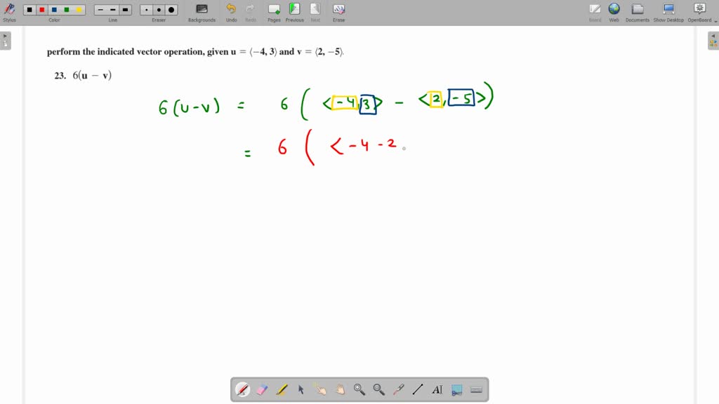 SOLVED:Perform The Indicated Vector Operation, Given \mathbf{u}=\langle ...