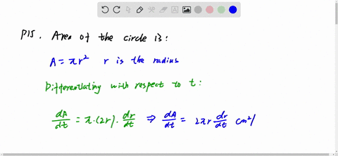 the-radius-r-of-a-circle-is-increasing-at-a-rate-of-3-centimeters-per-minute-find-the-rates-of-chang