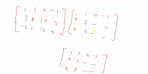 SOLVED Fill in the blank s using elementary row operations to