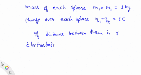 two-1-mathrmkg-spheres-each-carry-a-charge-of-magnitude-1-mathrmchow-does-f_mathrme-the-strength-of-
